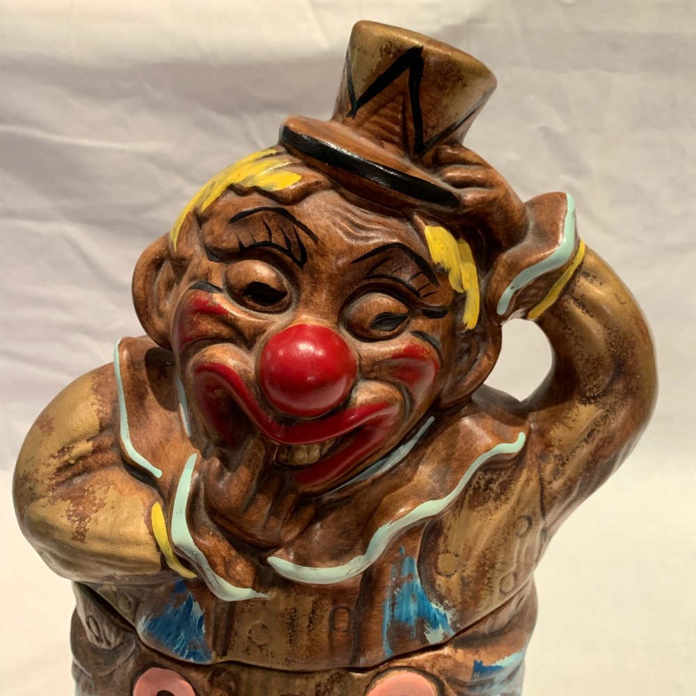 SOLD California Originals Hobo Clown Cookie Jar
